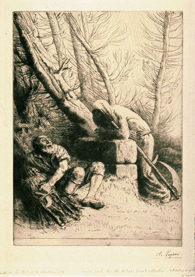 La Mort Ou La Tche Tche « La Mort et le Bûcheron » illustrée
